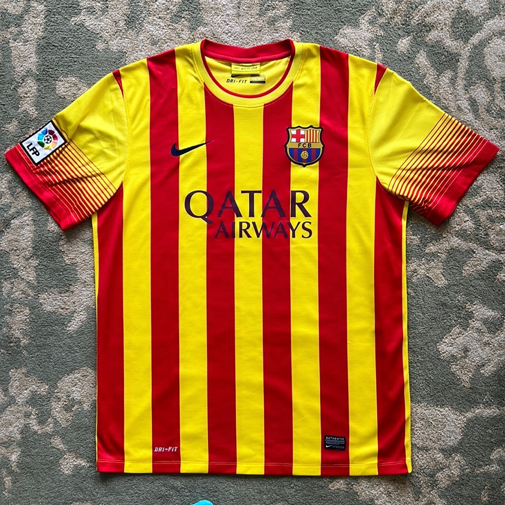 FC Barcelona NIKE 2013-2014 Senyera Fourth Soccer Jersey